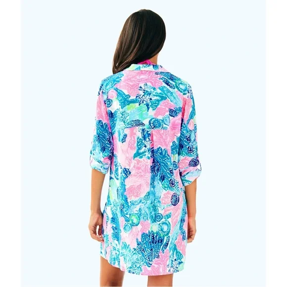 Lilly Pulitzer Lillith Tunic Dress in Multi Boho Batik Size Medium‎ - Picture 4 of 9